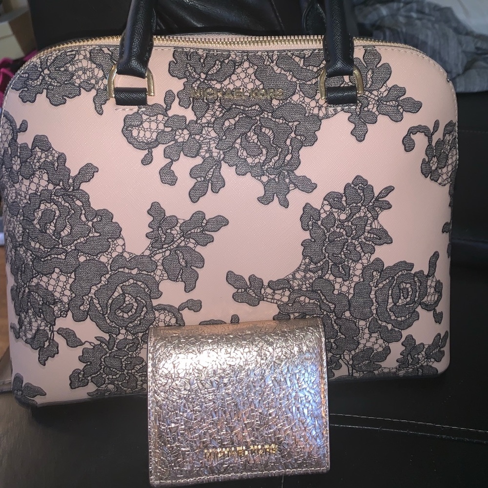 Limited addition pink & floral satchel & wallet